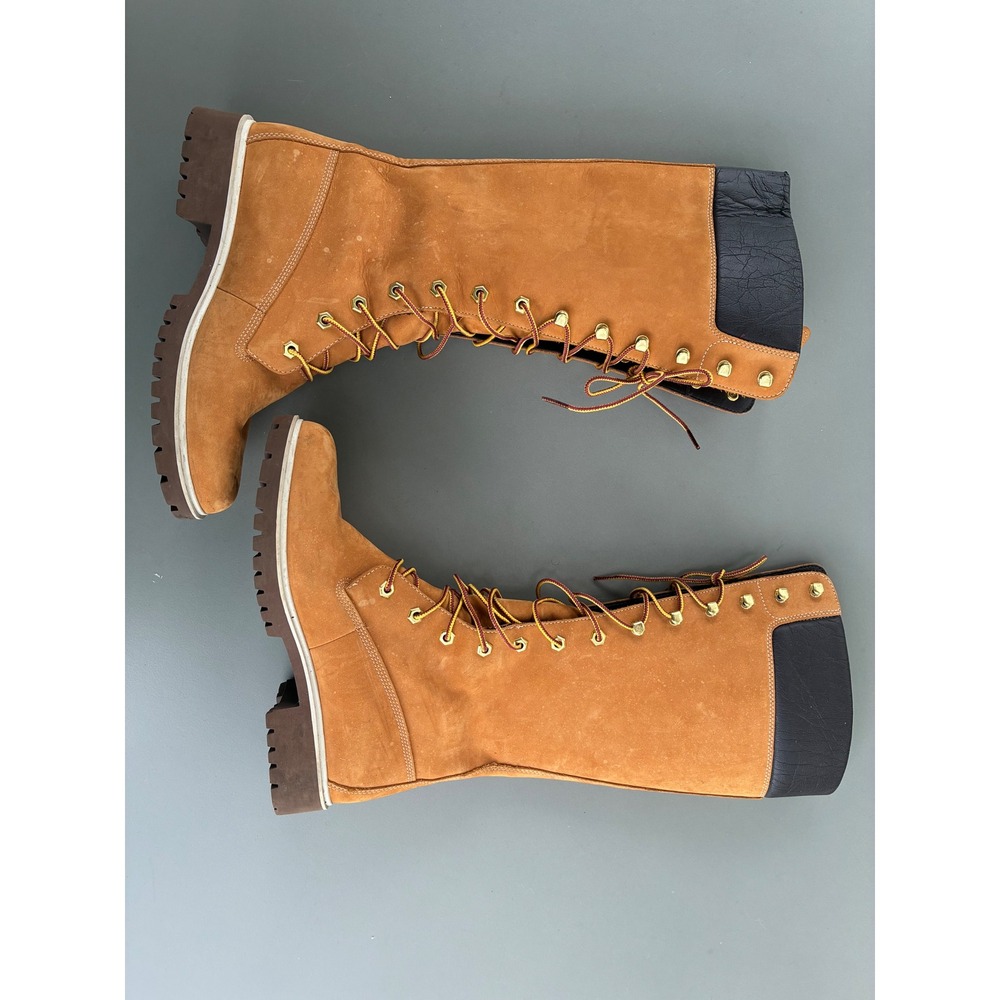 Timberland 14 Inch Premium Waterproof Boots Wheat Nubuck 7.5 - Picture 2 of 9